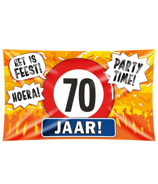 Gevelvlag 70 Jaar 1,5m van Paper Dreams koop je bij Partywinkel