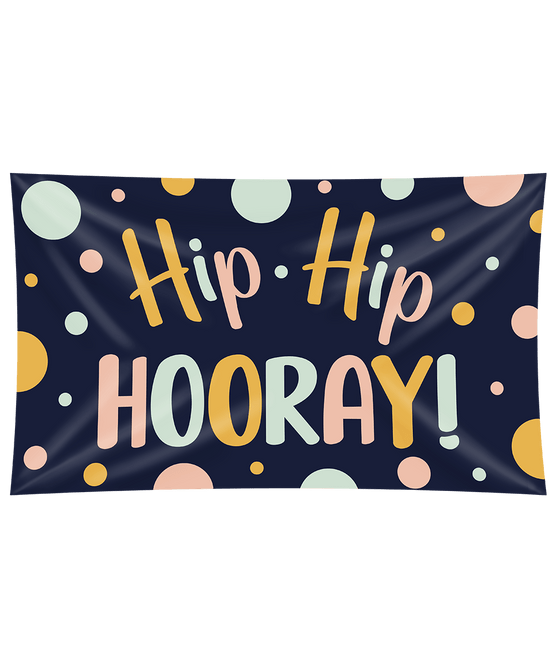 Gevelvlag Hip Hip Hooray 1.5m van Paper Dreams koop je bij Partywinkel