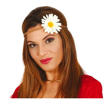 Gevlochten Haarband met Bloem van Fiestas Guirca koop je bij Partywinkel
