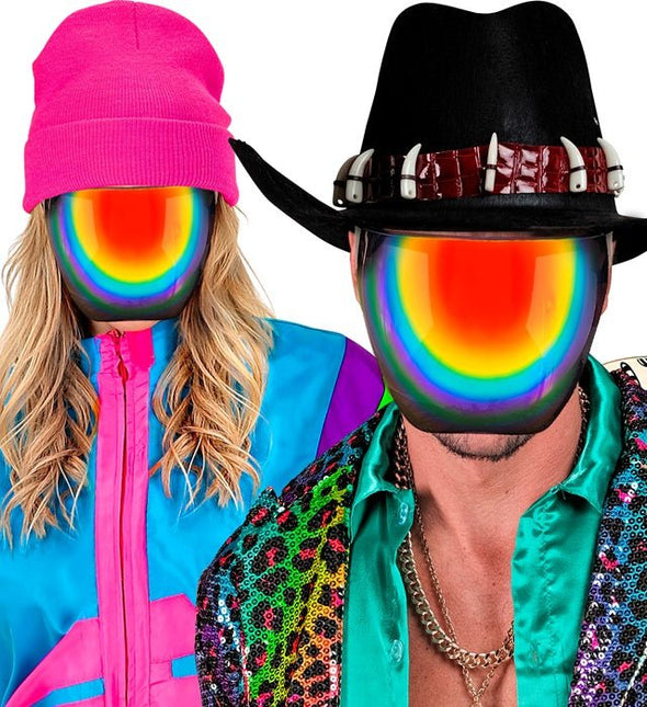 Gezichtsscherm Spiegellens Regenboog van Widmann koop je bij Partywinkel