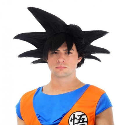 Goku Saiyan Pruik Zwart Dragon Ball Z van CHAKS koop je bij Partywinkel