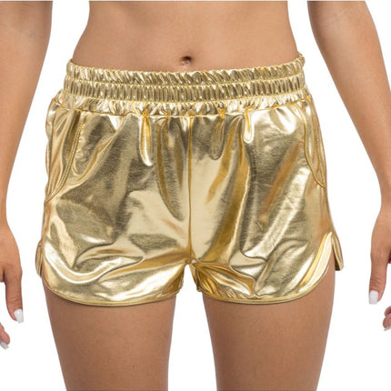 Guldmetallic shorts til kvinder