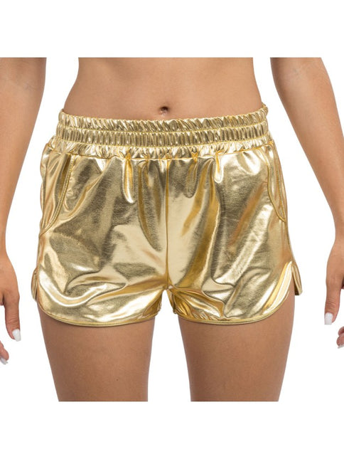 Guldmetallic shorts til kvinder