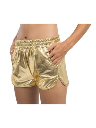 Guldmetallic shorts til kvinder