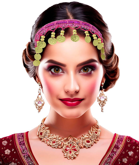 Goud Roze Hoofdband Munten van Fiestas Guirca koop je bij Partywinkel