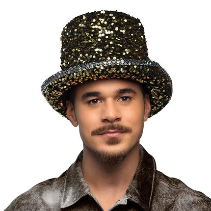 Goud Zilveren Hoed Pailletten van Boland koop je bij Partywinkel
