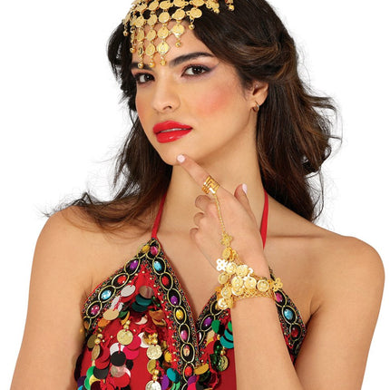 Gouden Armband Munten van Fiestas Guirca koop je bij Partywinkel