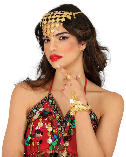 Gouden Armband Munten van Fiestas Guirca koop je bij Partywinkel