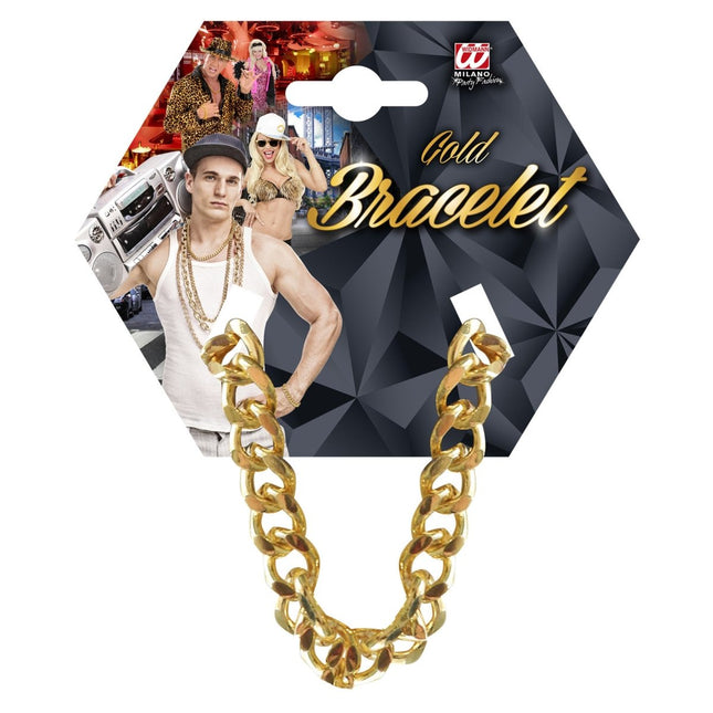 Gouden Armband Schakel van Widmann koop je bij Partywinkel