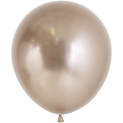 Gouden Ballonnen Champagne 45cm 15st van Sempertex koop je bij Partywinkel