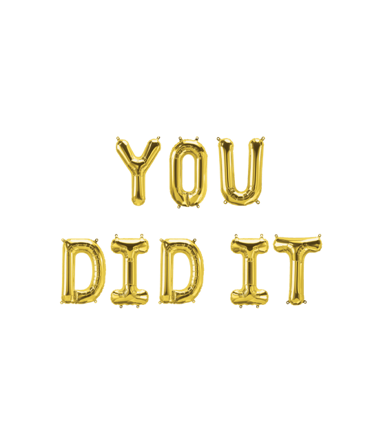 Gouden Ballonnen Set You Did It 1,9m van Paper Dreams koop je bij Partywinkel