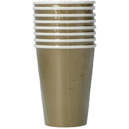 Gouden Bekers Karton 350ml 8st van Folat koop je bij Partywinkel