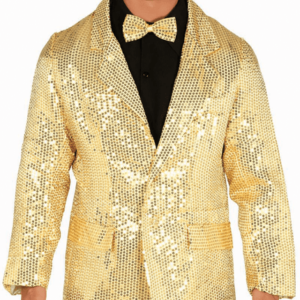 Gouden Blazer Heren Pailletten van Fiestas Guirca koop je bij Partywinkel