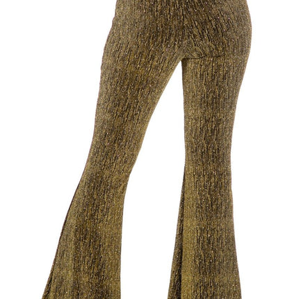 Gouden Broek Dames Flared Glitter van Wilbers & Wilbers koop je bij Partywinkel