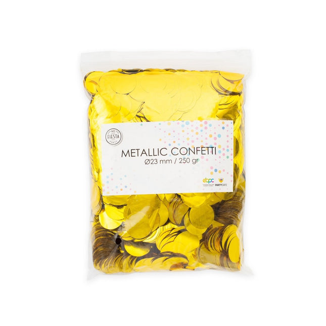 Gouden Confetti Metallic 250gr van WeFiesta koop je bij Partywinkel