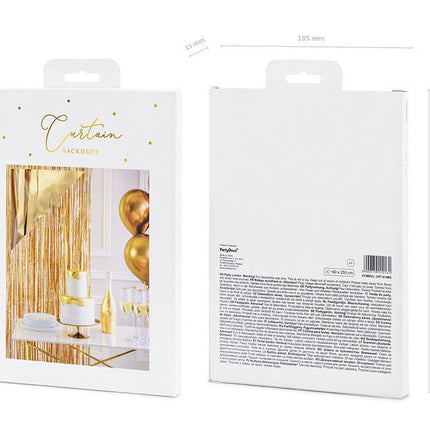 Gouden Deurgordijn 2,5m van Partydeco koop je bij Partywinkel