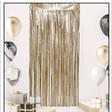 Gouden Deurgordijn Mat 2m van Fiestas Guirca koop je bij Partywinkel