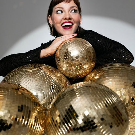 Gouden Discobal 40cm van Partydeco koop je bij Partywinkel