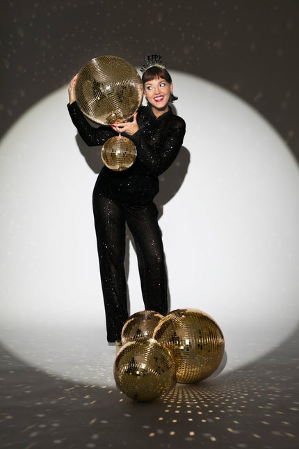 Gouden Discobal 40cm van Partydeco koop je bij Partywinkel