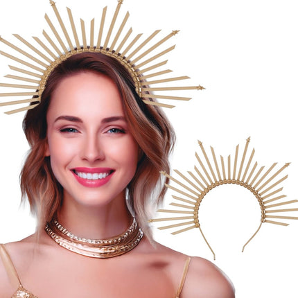 Gouden Haarband Halo van Fiestas Guirca koop je bij Partywinkel