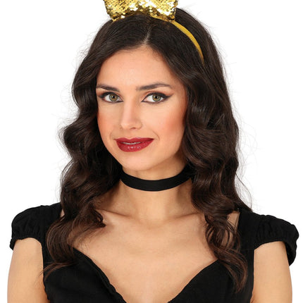 Gouden Haarband Met Kroon van Fiestas Guirca koop je bij Partywinkel
