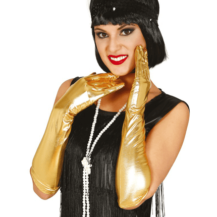Gouden Handschoenen 44cm van Fiestas Guirca koop je bij Partywinkel