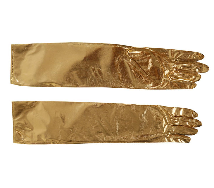 Gouden Handschoenen 44cm van Fiestas Guirca koop je bij Partywinkel
