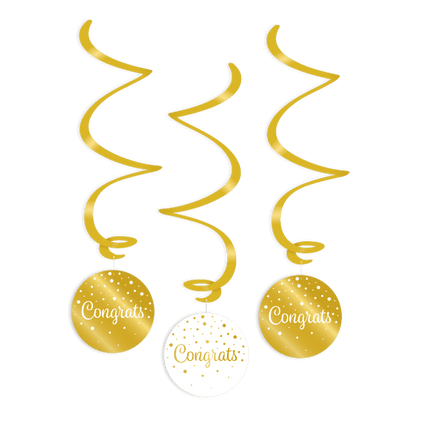 Gouden Hangdecoratie Congrats 17cm van Paper Dreams koop je bij Partywinkel