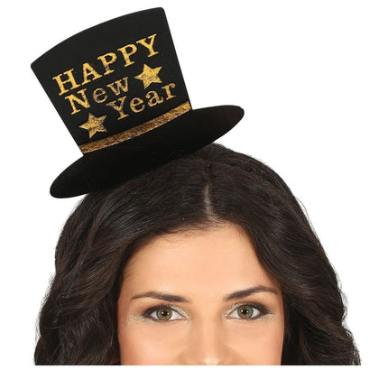 Gouden Happy New Year Haarband van Fiestas Guirca koop je bij Partywinkel