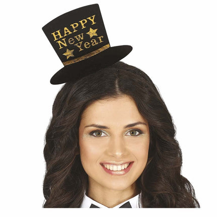 Gouden Happy New Year Haarband van Fiestas Guirca koop je bij Partywinkel