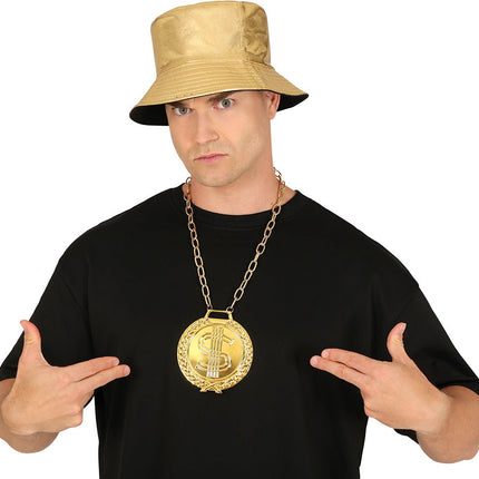 Gouden Ketting 11cm van Fiestas Guirca koop je bij Partywinkel