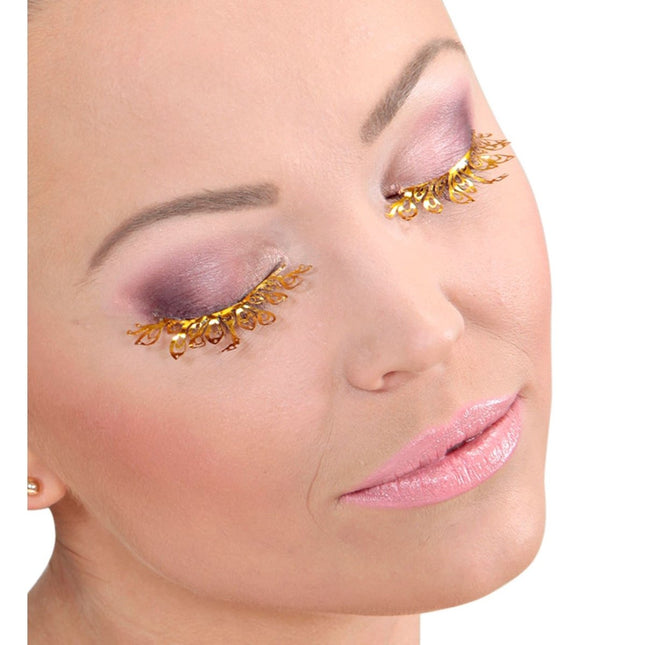 Gouden Nep Wimpers van Widmann koop je bij Partywinkel