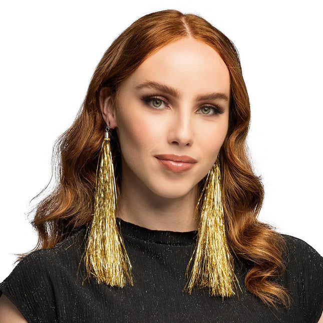 Gouden Oorbellen 20cm van Boland koop je bij Partywinkel
