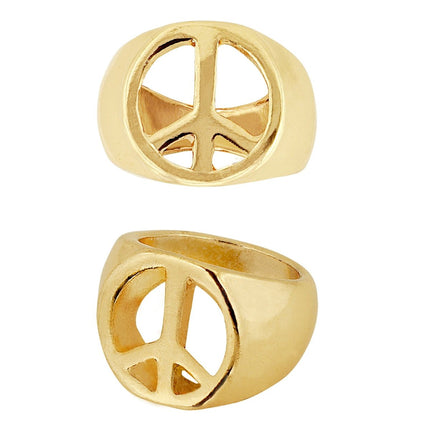 Gouden Ring Peace van Widmann koop je bij Partywinkel