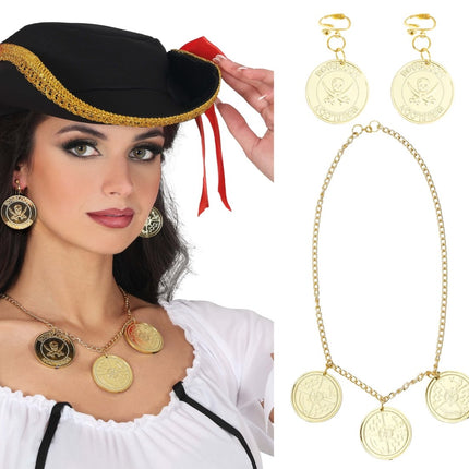Gouden Sieraden Set 3 delig van Fiestas Guirca koop je bij Partywinkel