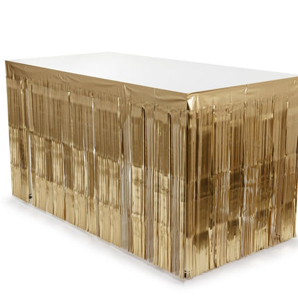 Gouden Tafelrok 3m van Partydeco koop je bij Partywinkel