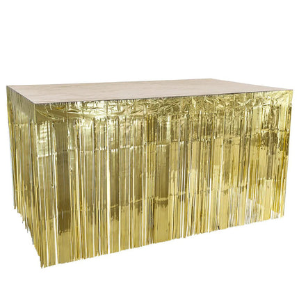 Gouden Tafelrok Matallic 3m van Boland koop je bij Partywinkel