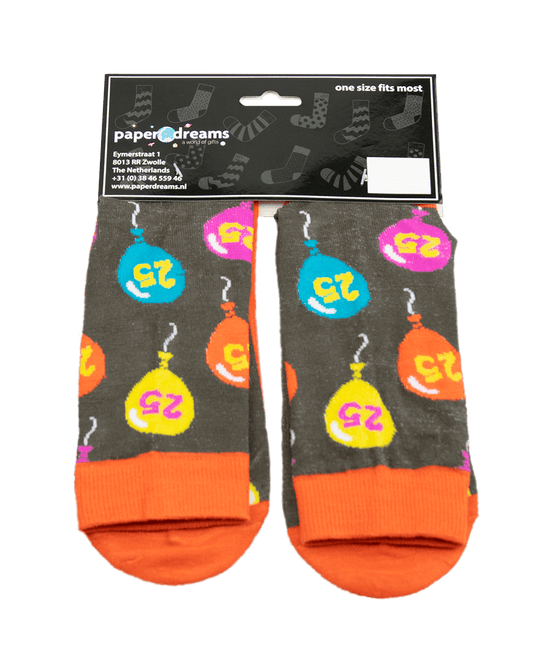 Grappige Sokken 25 Jaar 1 paar van Paper Dreams koop je bij Partywinkel