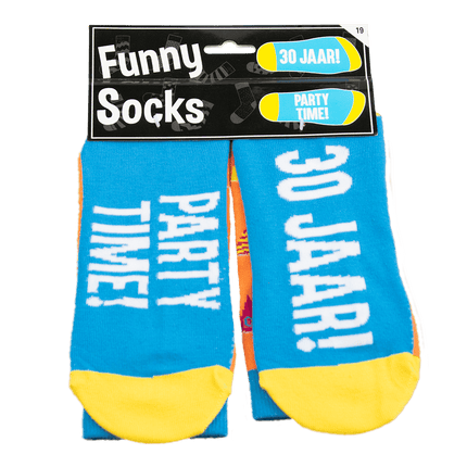 Grappige Sokken 30 Jaar Vlaggetjes 1 paar van Paper Dreams koop je bij Partywinkel