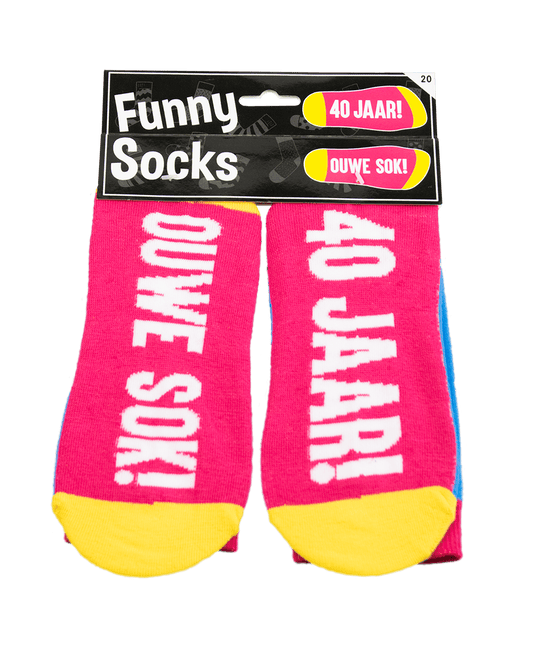 Grappige Sokken 40 Jaar Ballonen 1 paar van Paper Dreams koop je bij Partywinkel