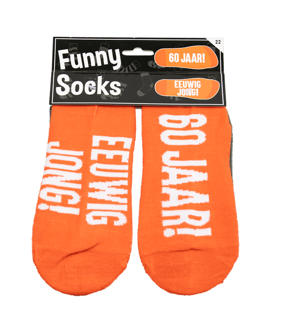 Grappige Sokken 60 Jaar Ballonnen 1 paar van Paper Dreams koop je bij Partywinkel