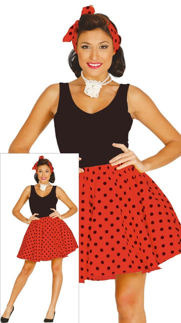 Grease Kostuum Dames Rood van Fiestas Guirca koop je bij Partywinkel