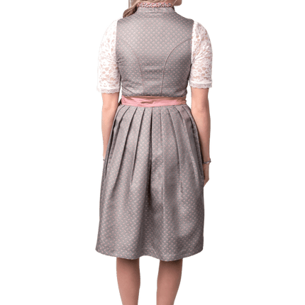 Grijze Dirndl Jurk Oktoberfest Roze Dames van Haus Huberts koop je bij Partywinkel