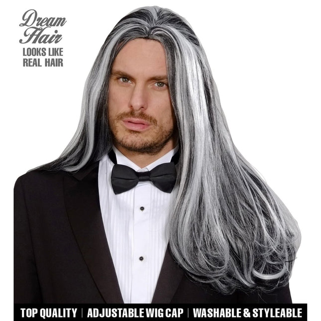 Grijze Pruik Victoriaanse Vampier van Widmann koop je bij Partywinkel