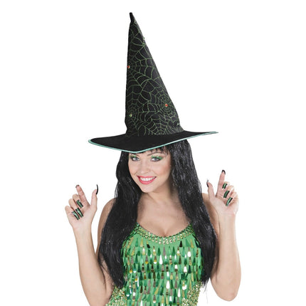 Groene Accessoireset Wimpers En Nagels van Widmann koop je bij Partywinkel