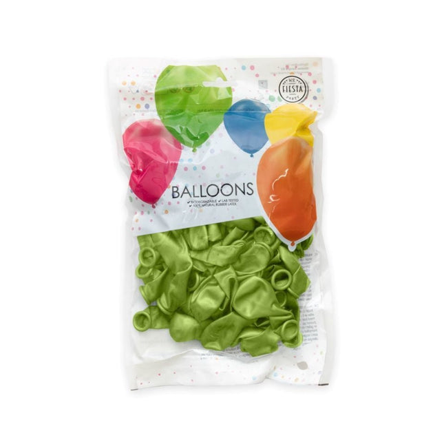 Groene Ballonnen Glans 13cm 100st van WeFiesta koop je bij Partywinkel