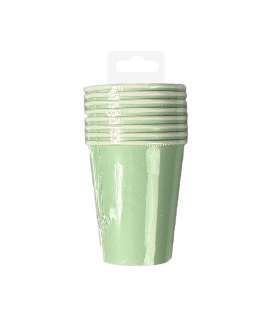 Groene Bekers 7cm 8st van Paper Dreams koop je bij Partywinkel
