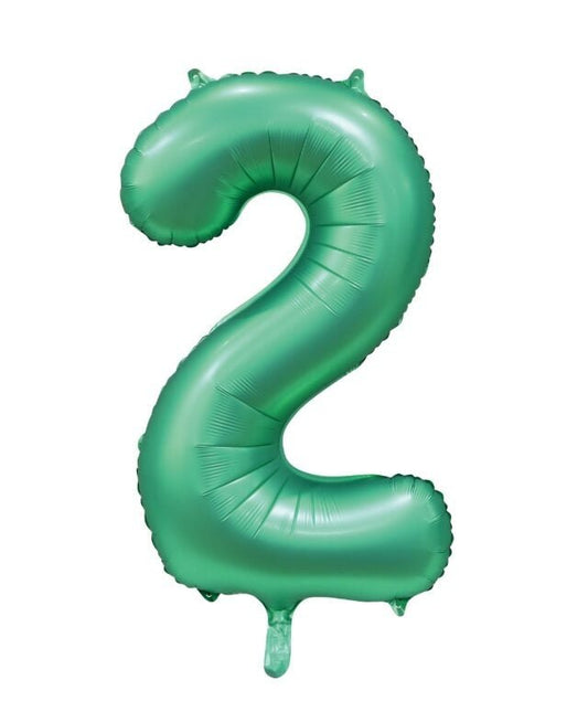 Groene Cijfer Ballon 2 Jaar Glans 86cm van WeFiesta koop je bij Partywinkel