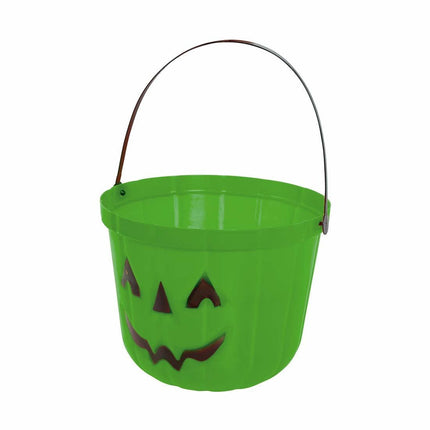 Groene Halloween Snoep Emmer Pompoen 20cm van Fiestas Guirca koop je bij Partywinkel