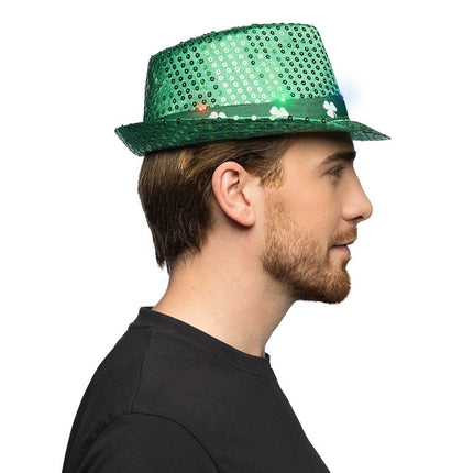 Groene Hoed Met Led van Boland koop je bij Partywinkel